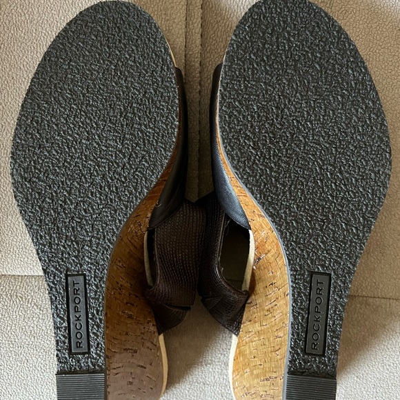 Rockport Leather Wedge Sandals - Picture 8 of 8